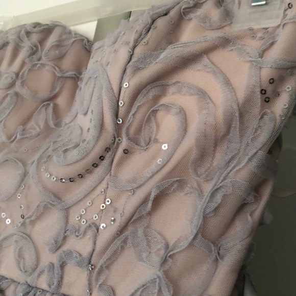 B. Smart gray blush tulle sequin formal mini 1 - Picture 3 of 6